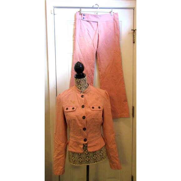Guess Jeans for Marciano Pink Pants Suit Vintage Jacket Flare Leg Stretch XL 28 - Picture 2 of 16